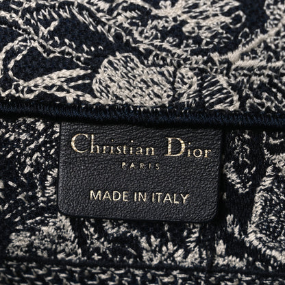 Christian Dior Canvas Embroidered Small Dioriviera Toile De Jouy Book Tote Blue 5 of 9