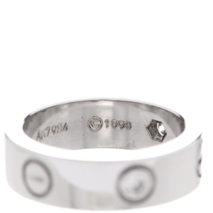Cartier 18K White Gold 3 Diamond 5.5mm LOVE Ring 50 5.25 3 of 7