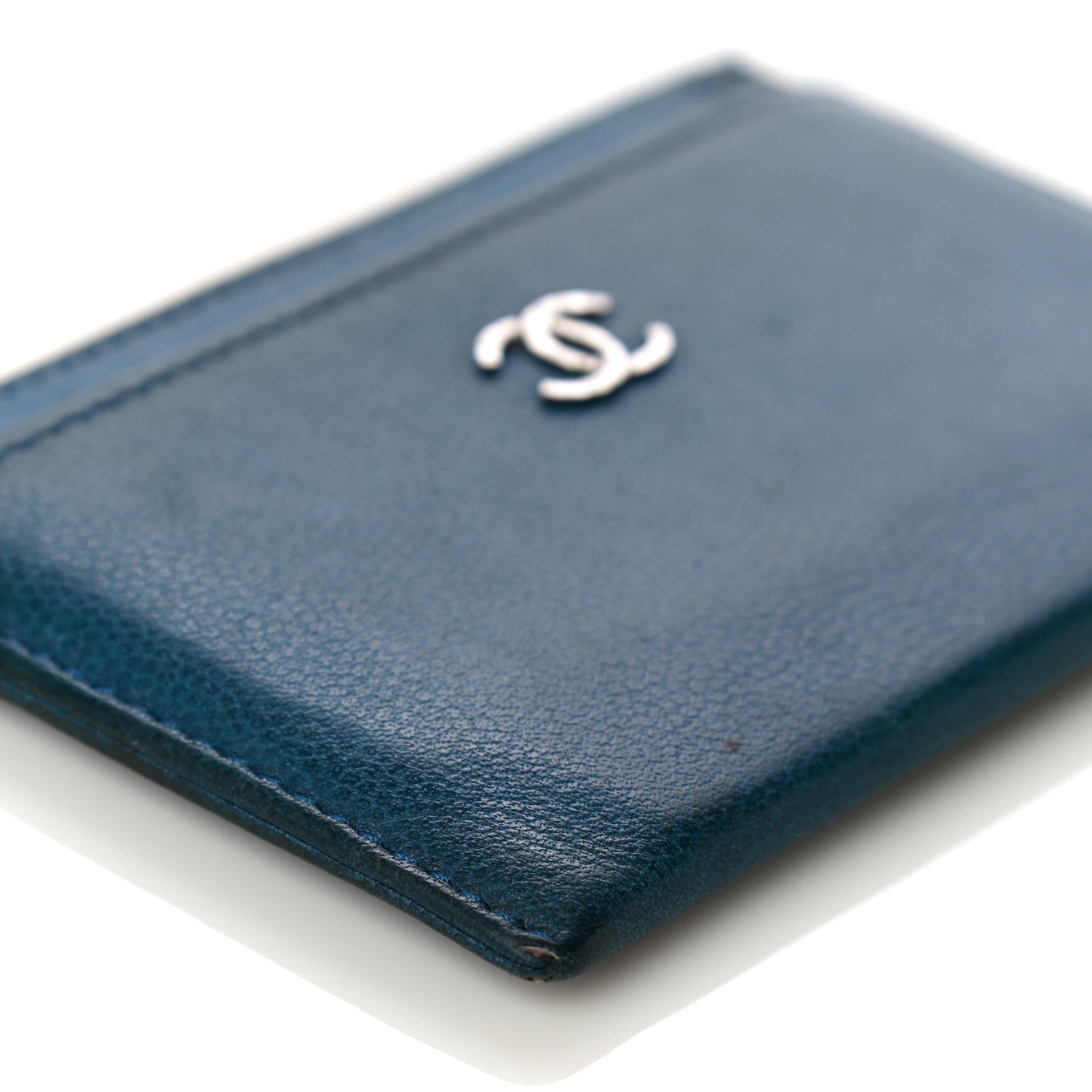 Chanel Caviar Card Holder Blue 10 of 15