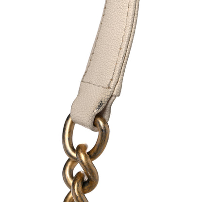 Chanel Caviar Quilted Medium Boy Flap White 25 of 27