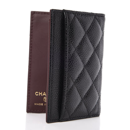 Chanel Caviar Quilted Card Holder Wallet Black 3 of 8