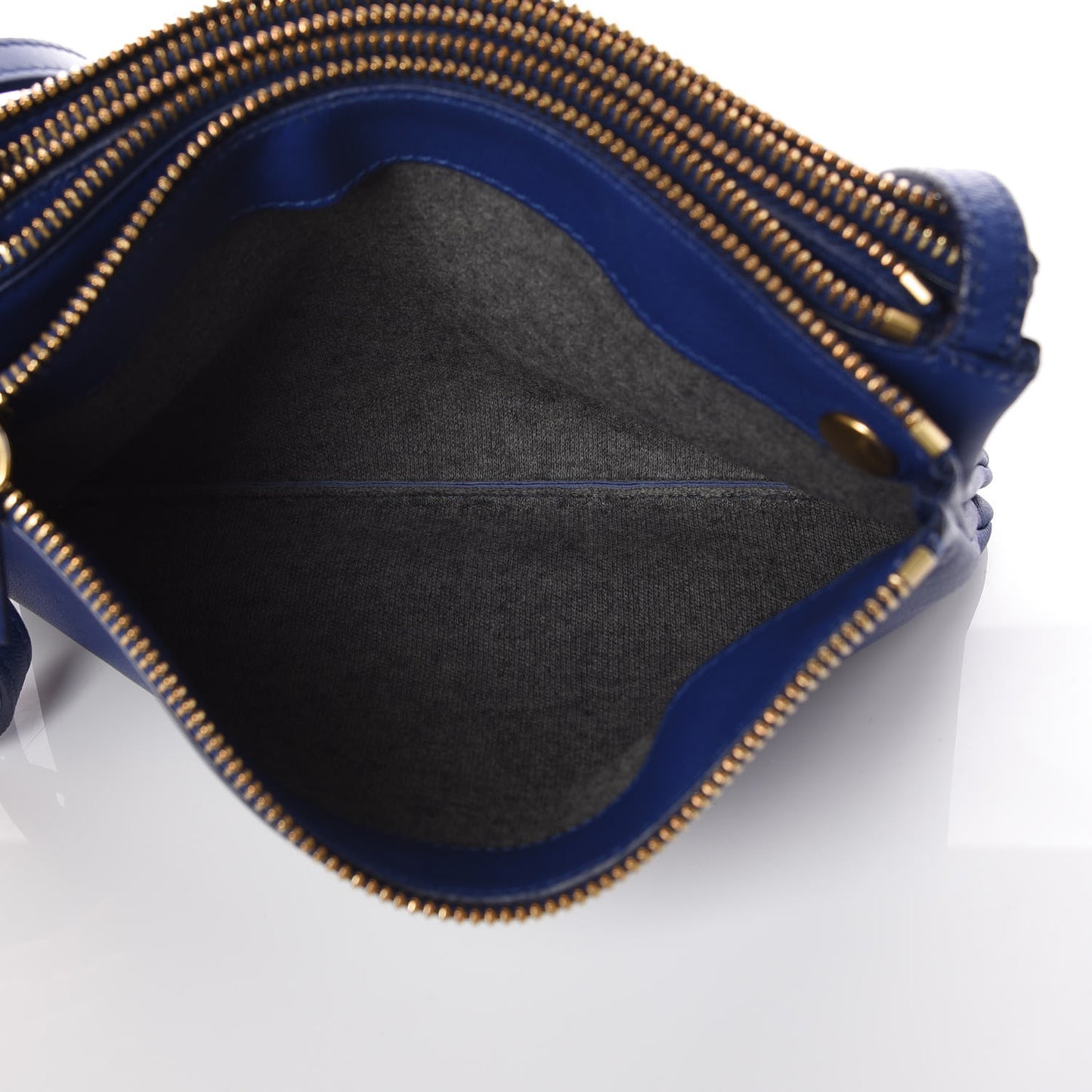 Lambskin Small Trio Crossbody Bag Violet Blue