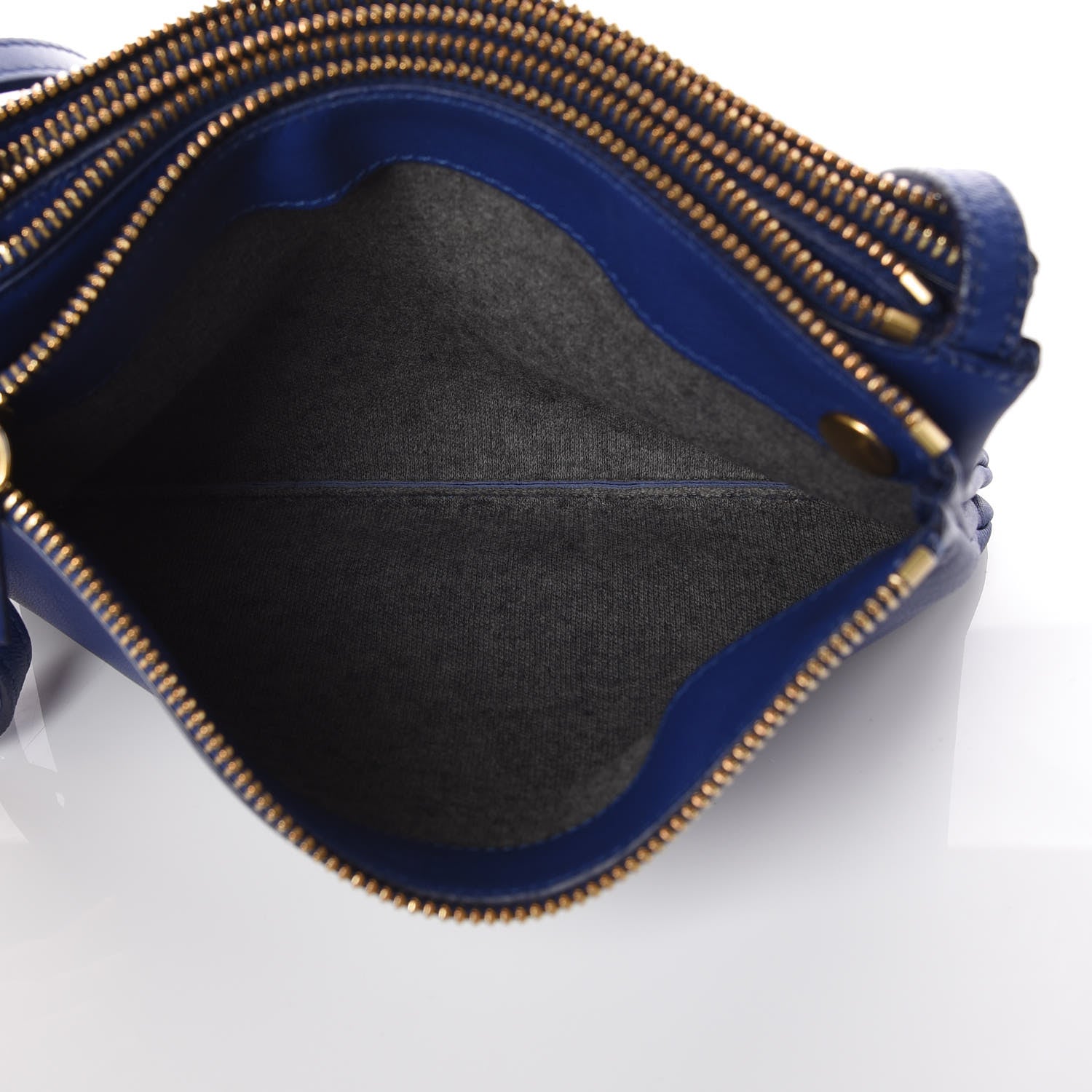 Celine Lambskin Small Trio Crossbody Bag Violet Blue 7 of 17