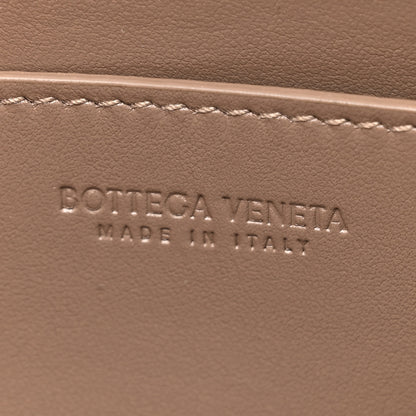 Bottega Veneta Lambskin Maxi Intreccio Cassette Phone Pouch Crossbody Bag Taupe Grey 6 of 10