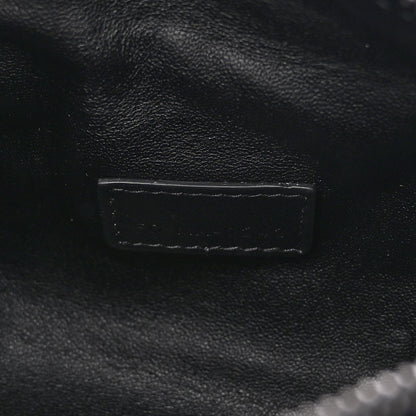 Christian Dior Calfskin Macrocannage Small Diortravel Nomad Pouch Black 6 of 9