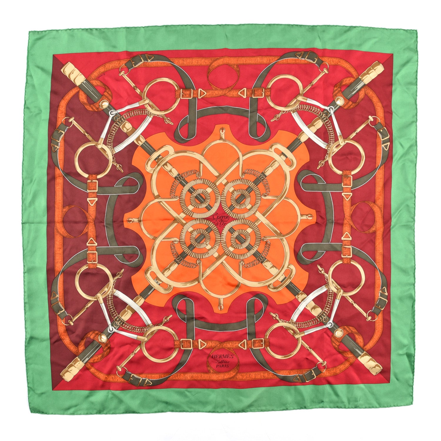 Hermes Silk Eperon D'Or Scarf 90 1 of 4