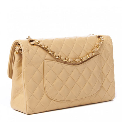 Chanel Lambskin Quilted Medium Double Flap Beige 2 of 9