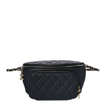 Chanel Caviar Quilted Business Affinity Waist Belt Bag Navy 1 of 14
