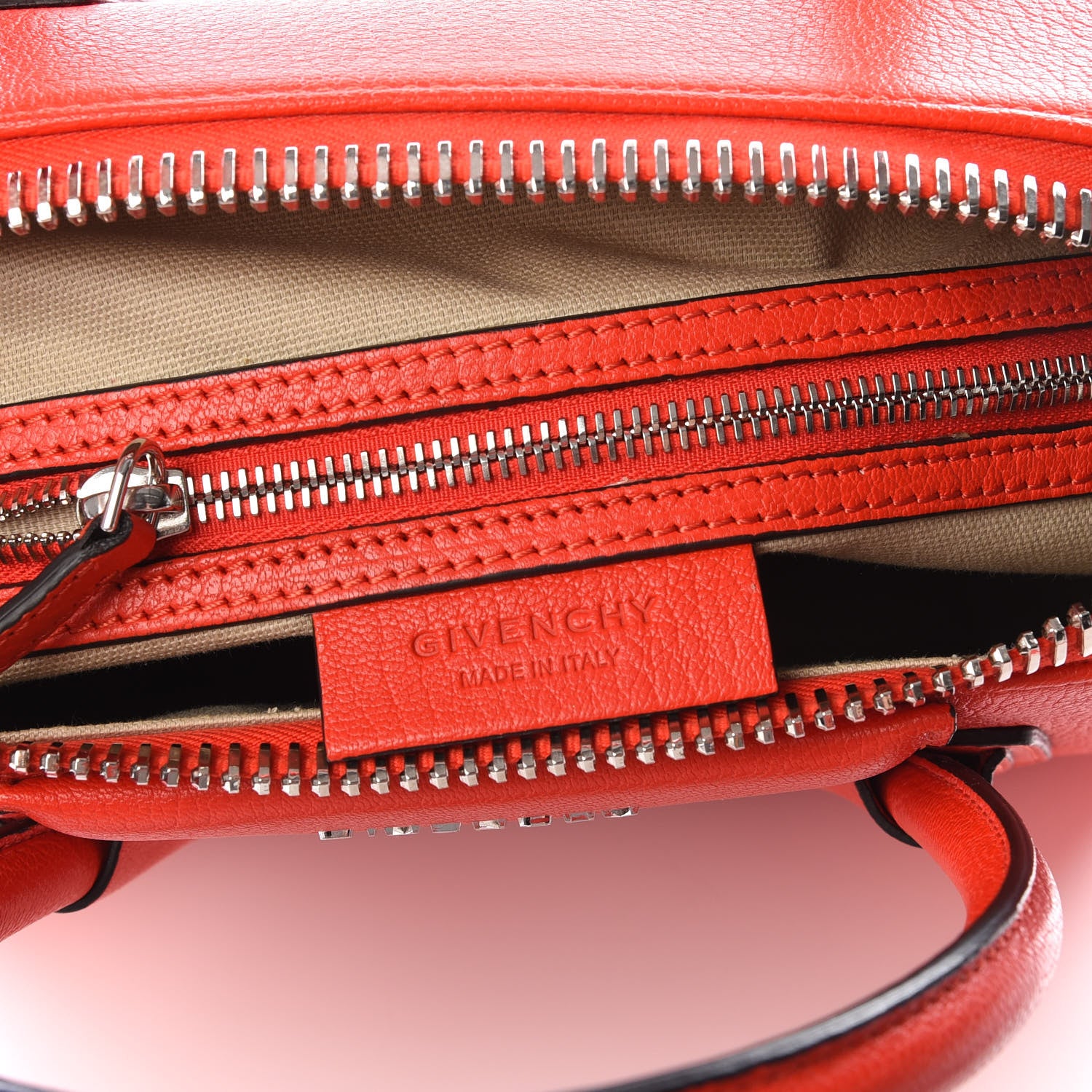 Givenchy Sugar Goatskin Small Antigona Medium Pop Red 7 of 8