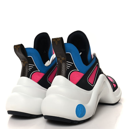 Louis Vuitton Calfskin Technical Satin LV Archlight Sneakers 37 Rose Pop Pink 4 of 8