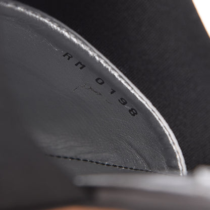 Givenchy Metallic Calfskin Bedford Logo Mule Slides 37 Black 8 of 11