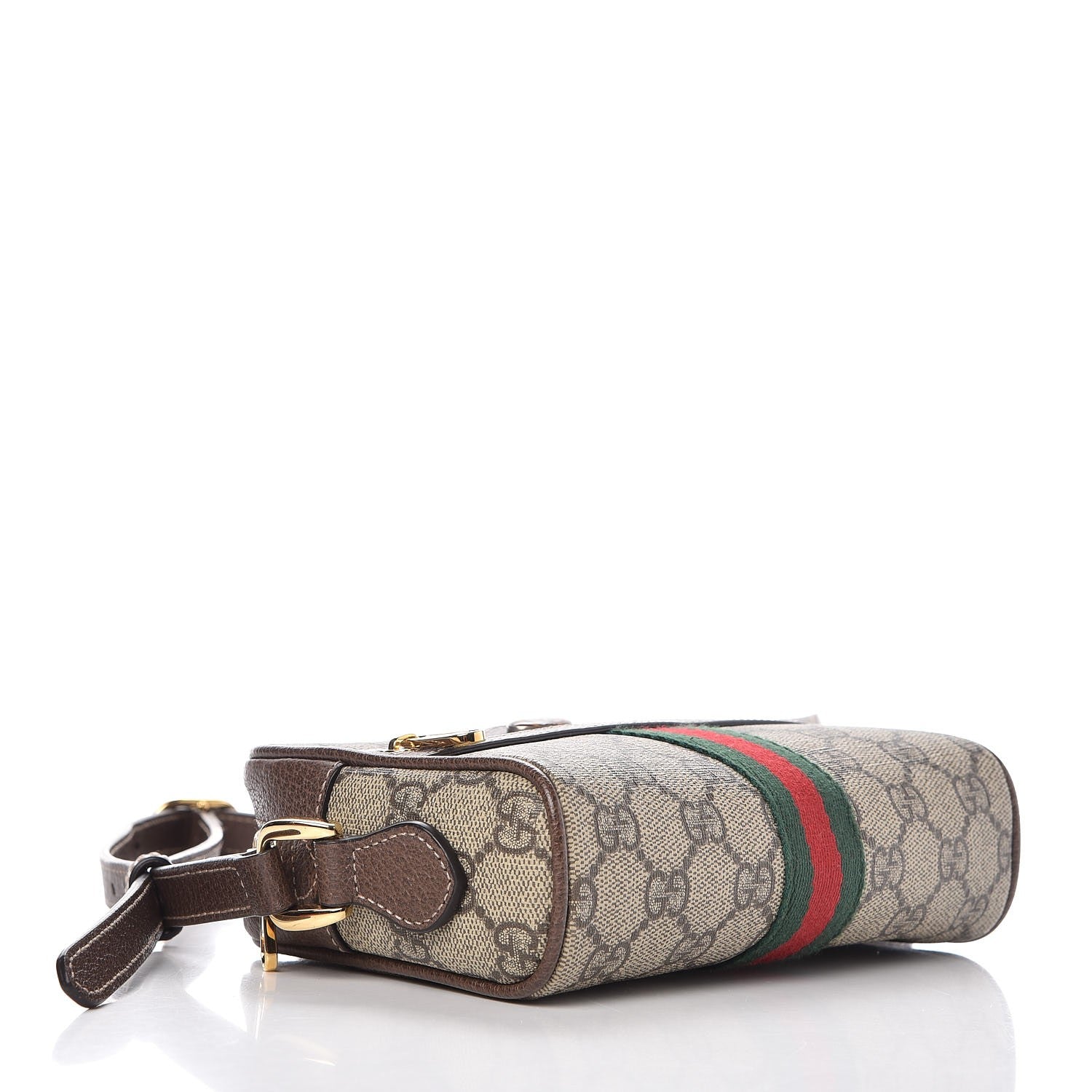 Gucci GG Supreme Monogram Web Mini Ophidia Shoulder Bag Brown 4 of 7