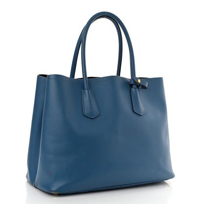 Prada Saffiano Cuir Medium Double Bag Cobalto 2 of 17