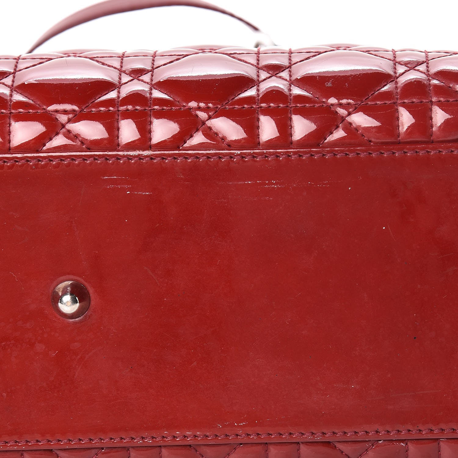 Christian Dior Patent Cannage Large Lady Dior Red 14 of 30