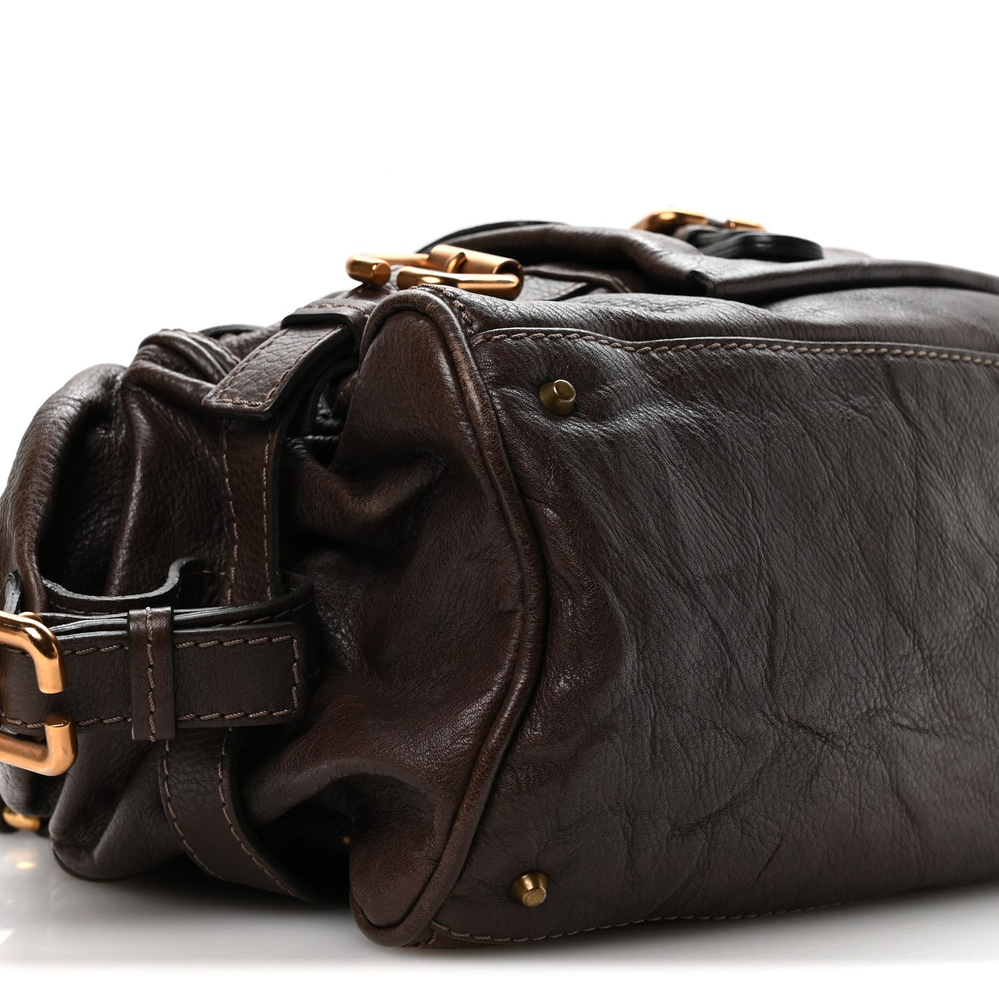 Calfskin Paddington Front Pocket Tote Chocolate