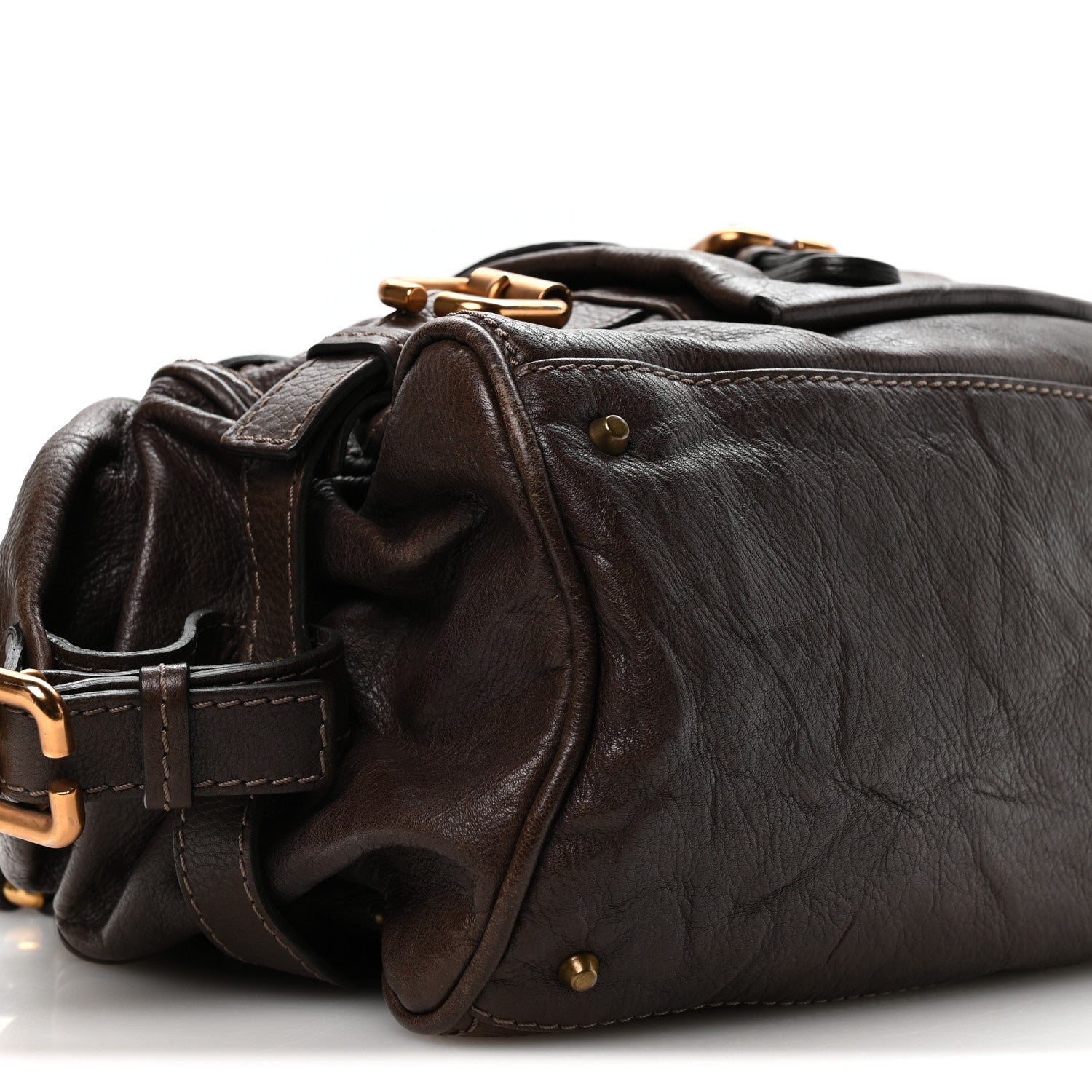 Chloe Calfskin Paddington Front Pocket Tote Chocolate 9 of 11