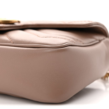 Gucci Calfskin Matelasse Super Mini GG Marmont Shoulder Bag Porcelain Rose 10 of 10
