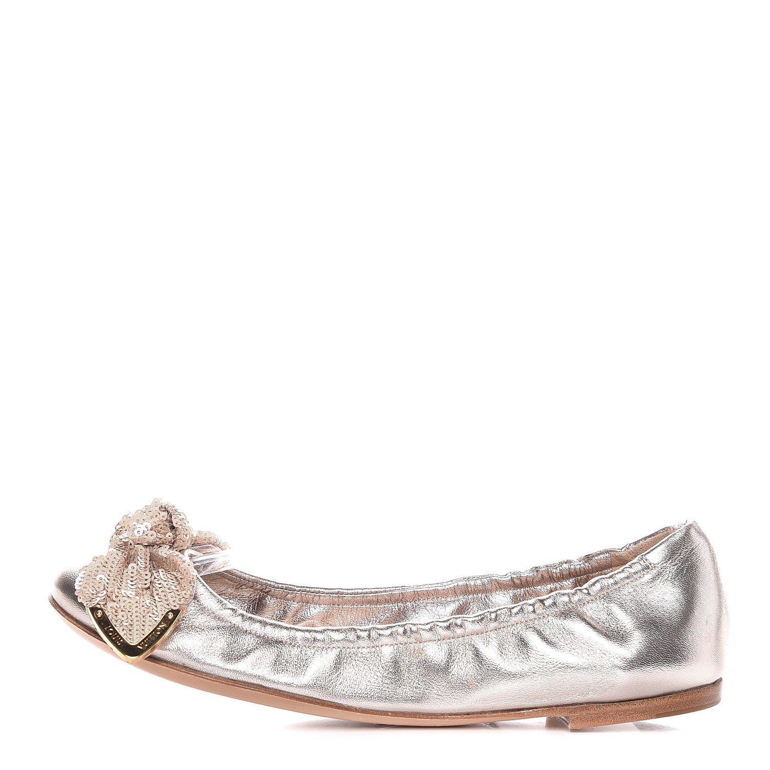 Louis Vuitton Metallic Lambskin Amulet Ballerina Flats 36 Rose Gold 1 of 7