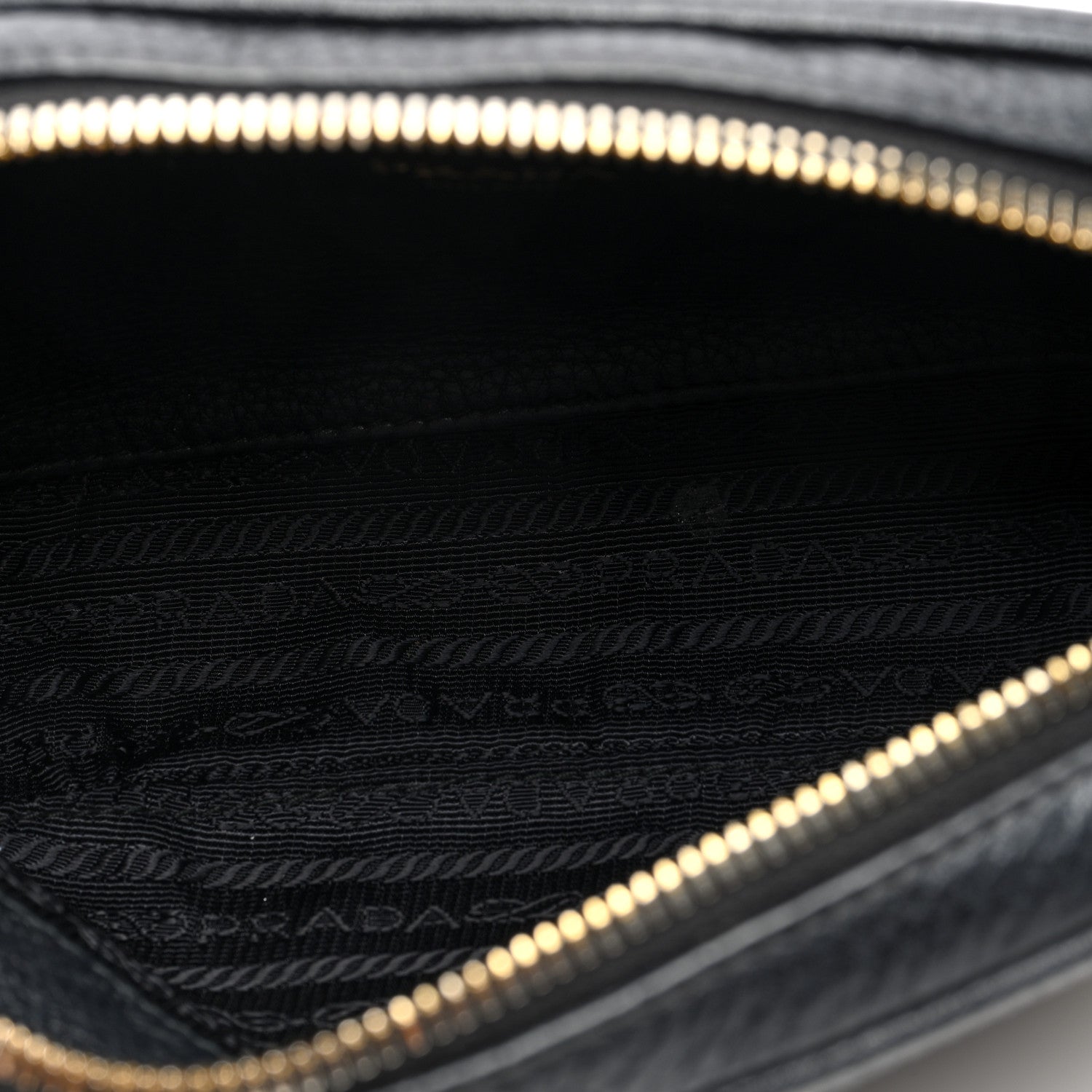 Prada Vitello Daino Logo Belt Bag Black 5 of 9