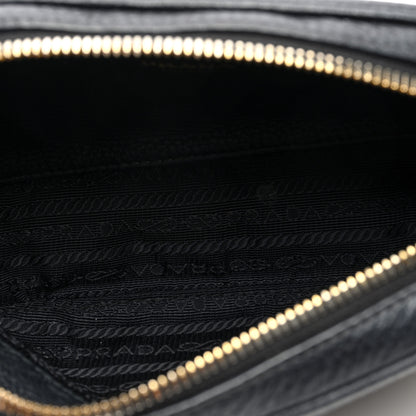 Prada Vitello Daino Logo Belt Bag Black 5 of 9