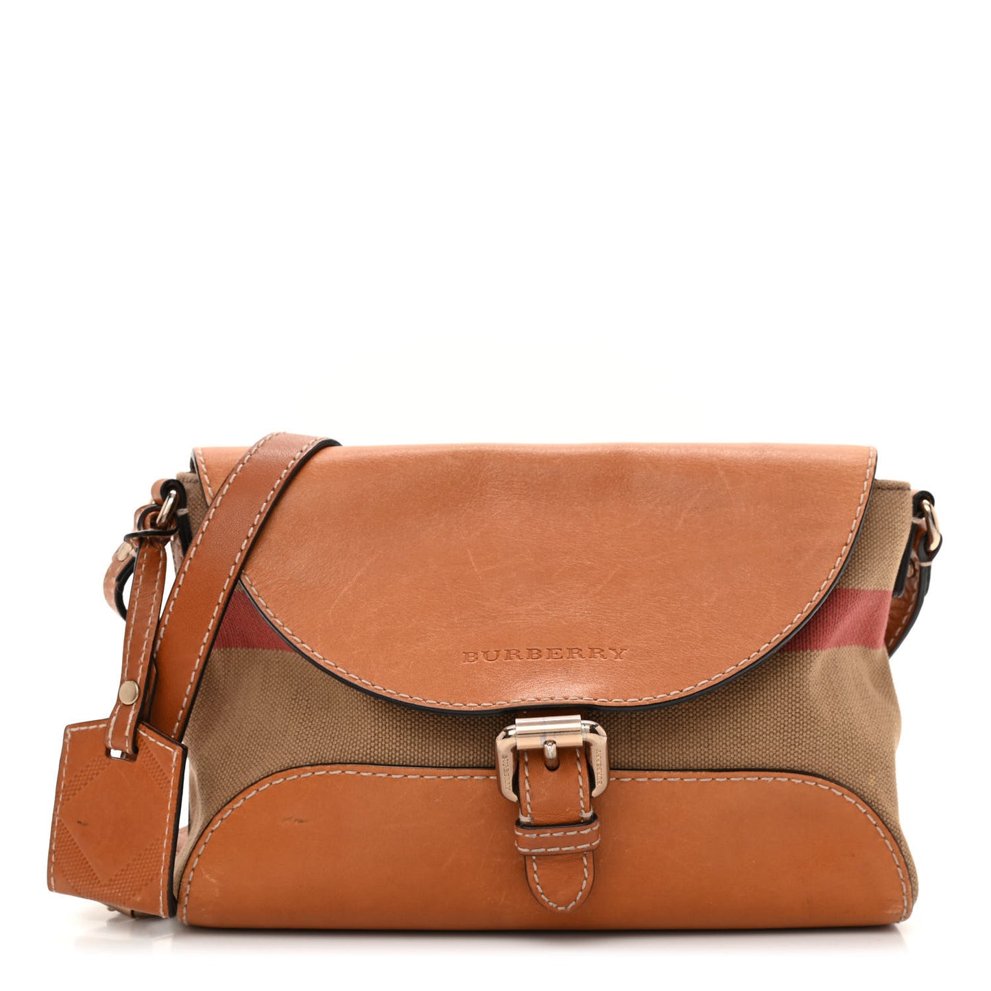Canvas House Check Small Henham Crossbody Tan