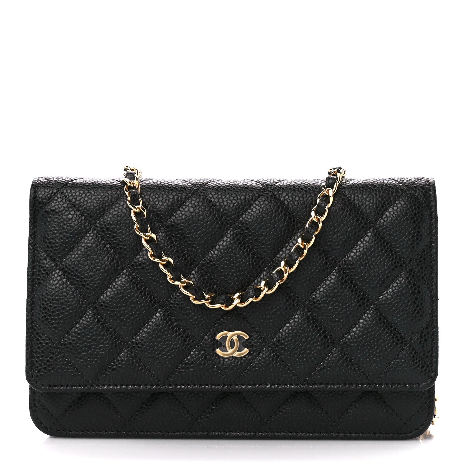 Chanel Caviar Quilted Wallet on Chain WOC Black 1 of 12