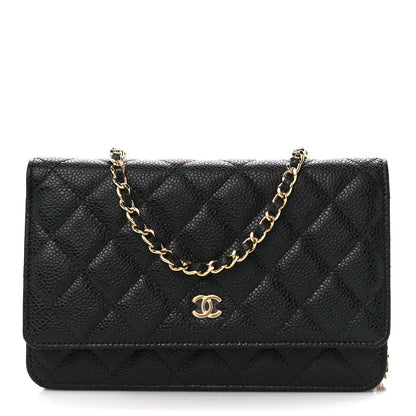 Chanel Caviar Quilted Wallet on Chain WOC Black 1 of 12