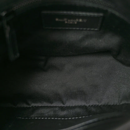 Saint Laurent Lambskin Quilted Toy Loulou Puffer Monogram Monochrome Chain Satchel Black 5 of 12