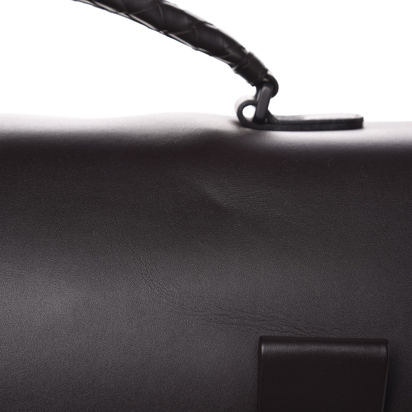 Calfskin Intrecciato Briefcase Ebano