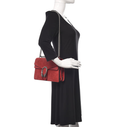 Gucci Suede Vitello Velvet Small Dionysus Shoulder Bag Vulcanic Red 2 of 10