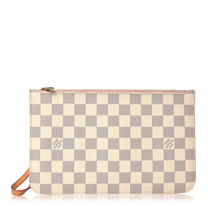 Louis Vuitton Damier Azur Neverfull MM GM Pochette Rose Ballerine 1 of 13