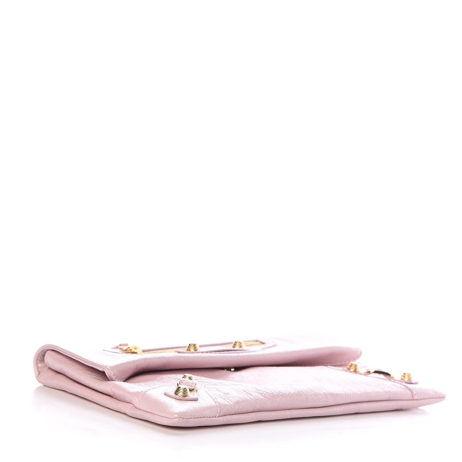 Balenciaga Agneau Giant 12 Gold Hardware Envelope Clutch Rose Poudre 4 of 7