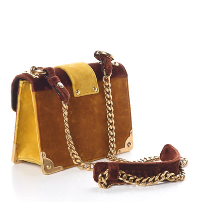 Prada Velluto Lions Head Cahier Shoulder Bag Ambra 3 of 9