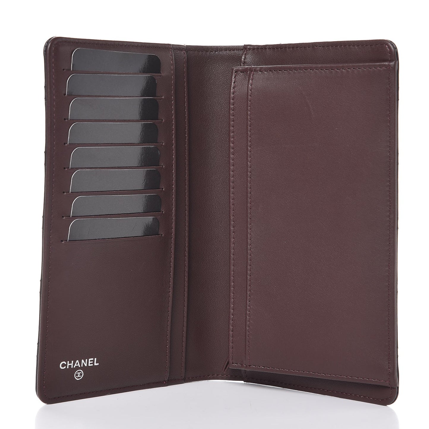 Aged Calfskin Quilted Reissue 2.55 Yen Wallet Black
