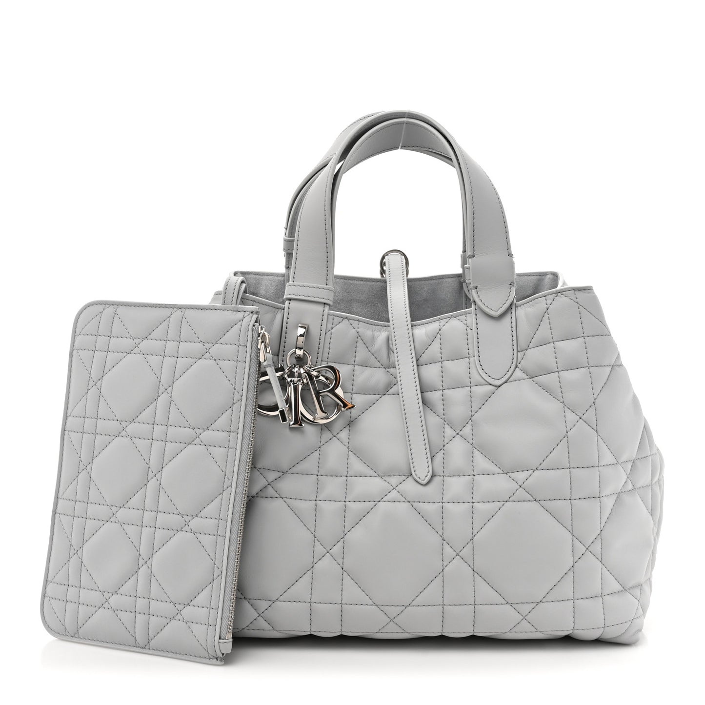 Calfskin Macrocannage Medium Toujours Grey