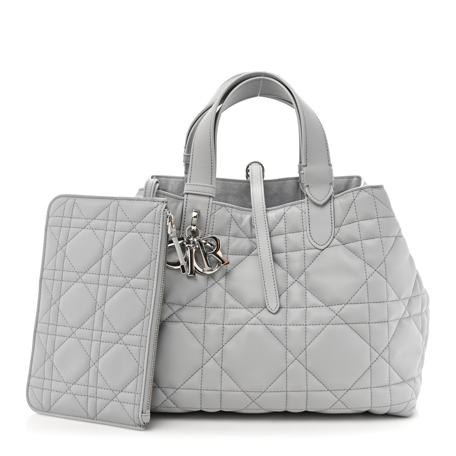 Christian Dior Calfskin Macrocannage Medium Toujours Grey 3 of 11