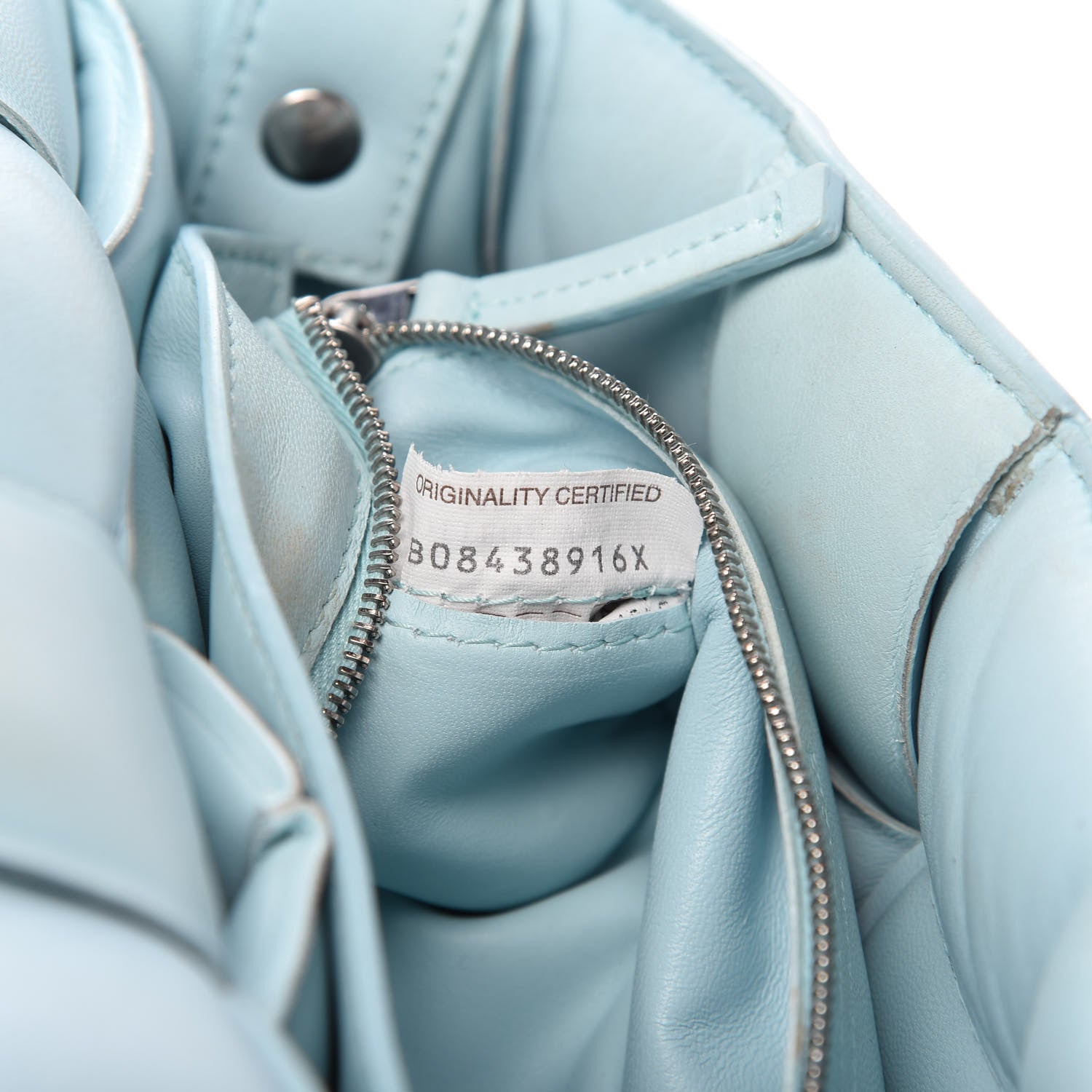 Bottega Veneta Paper Calfskin Maxi Intreccio Padded Cassette Crossbody Bag Ice 9 of 14