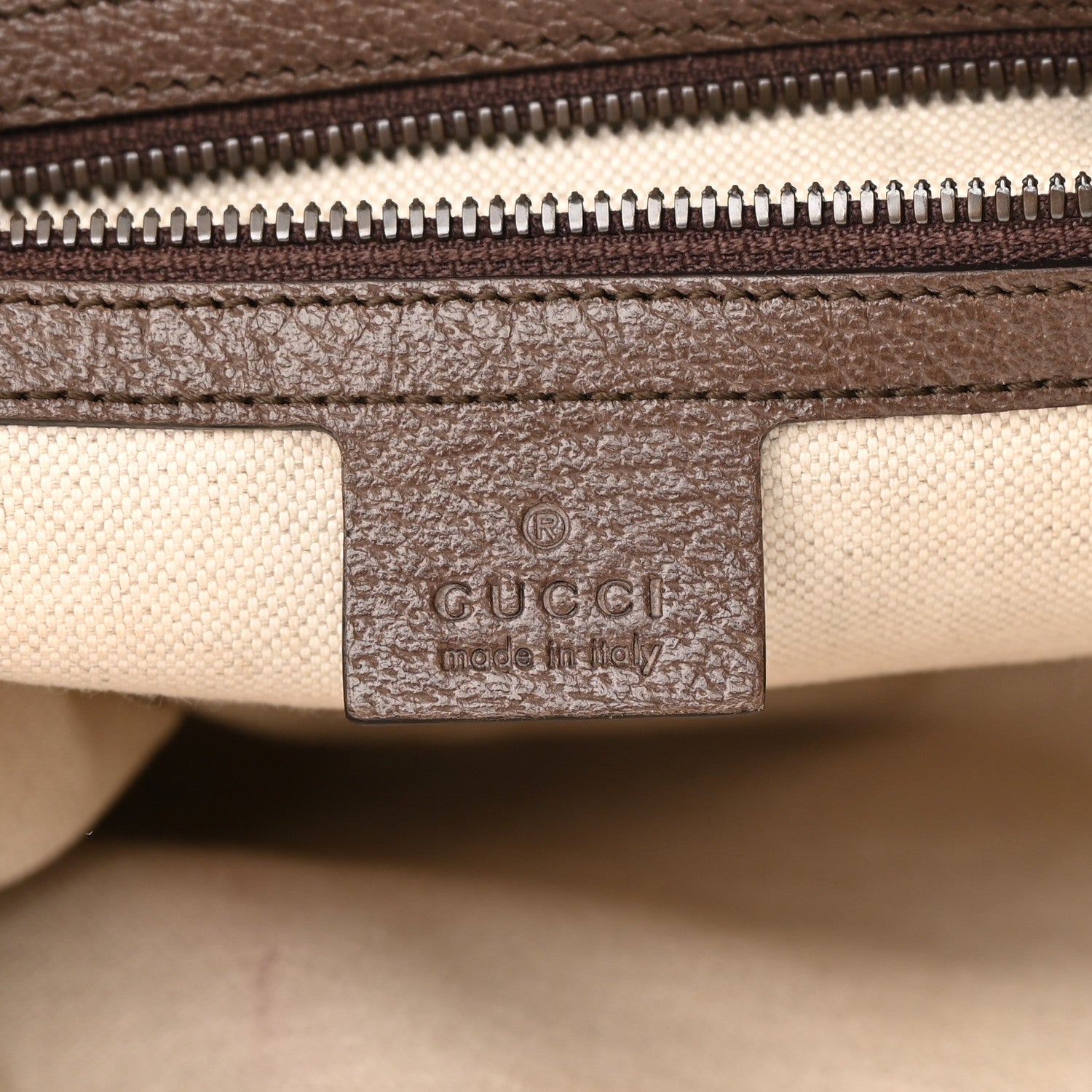 Gucci GG Supreme Monogram Textured Dollar Calfskin Web Small Ophidia Half Moon Hobo Beige Ebony New Acero 6 of 14