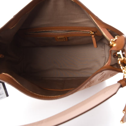 MCM Calfskin Ottomar Monogram Medium Klara Hobo Cognac 5 of 9