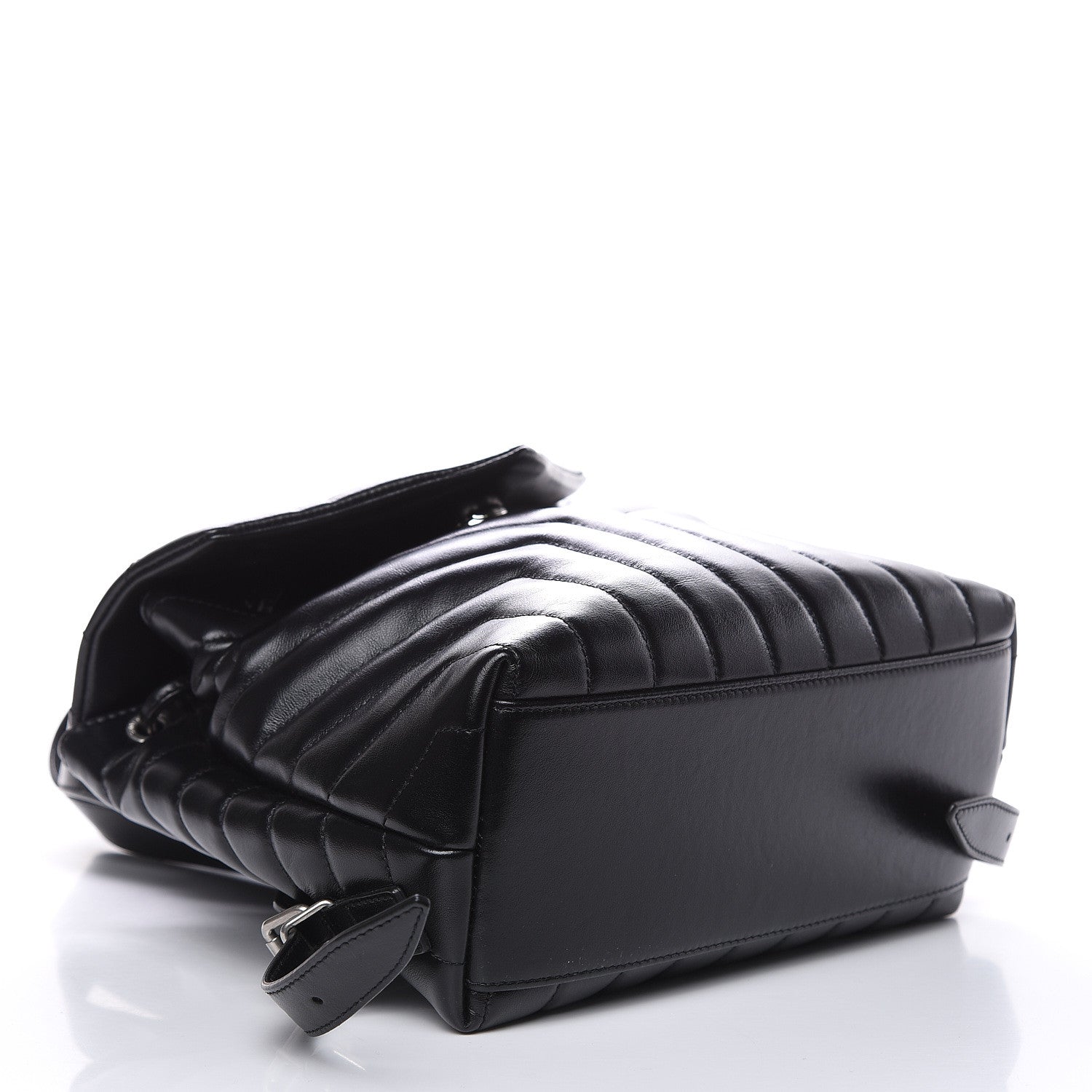 Saint Laurent Calfskin Y Quilted Monogram Small Loulou Backpack Black 4 of 10