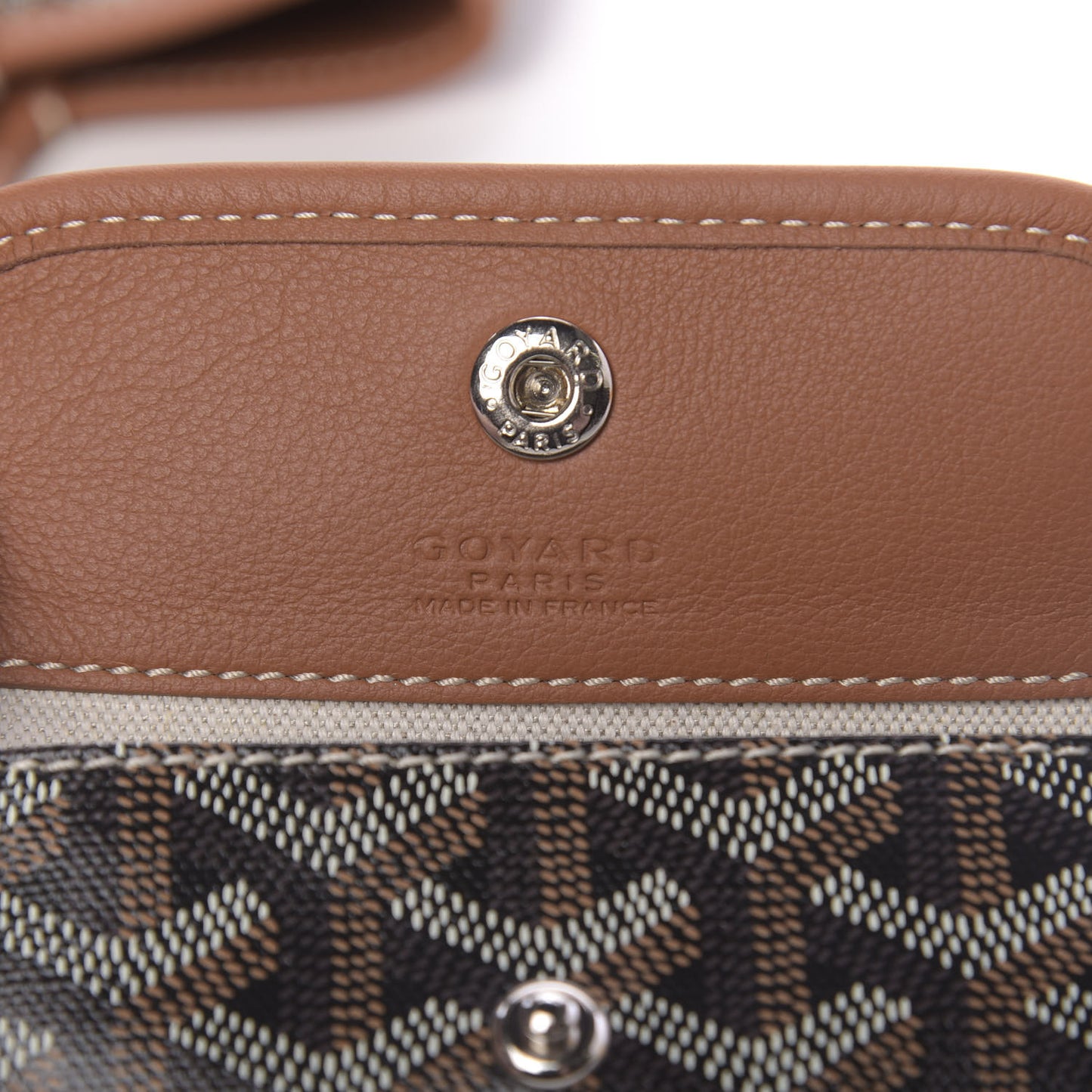 Goyardine Reversible Mini Anjou Black Gold
