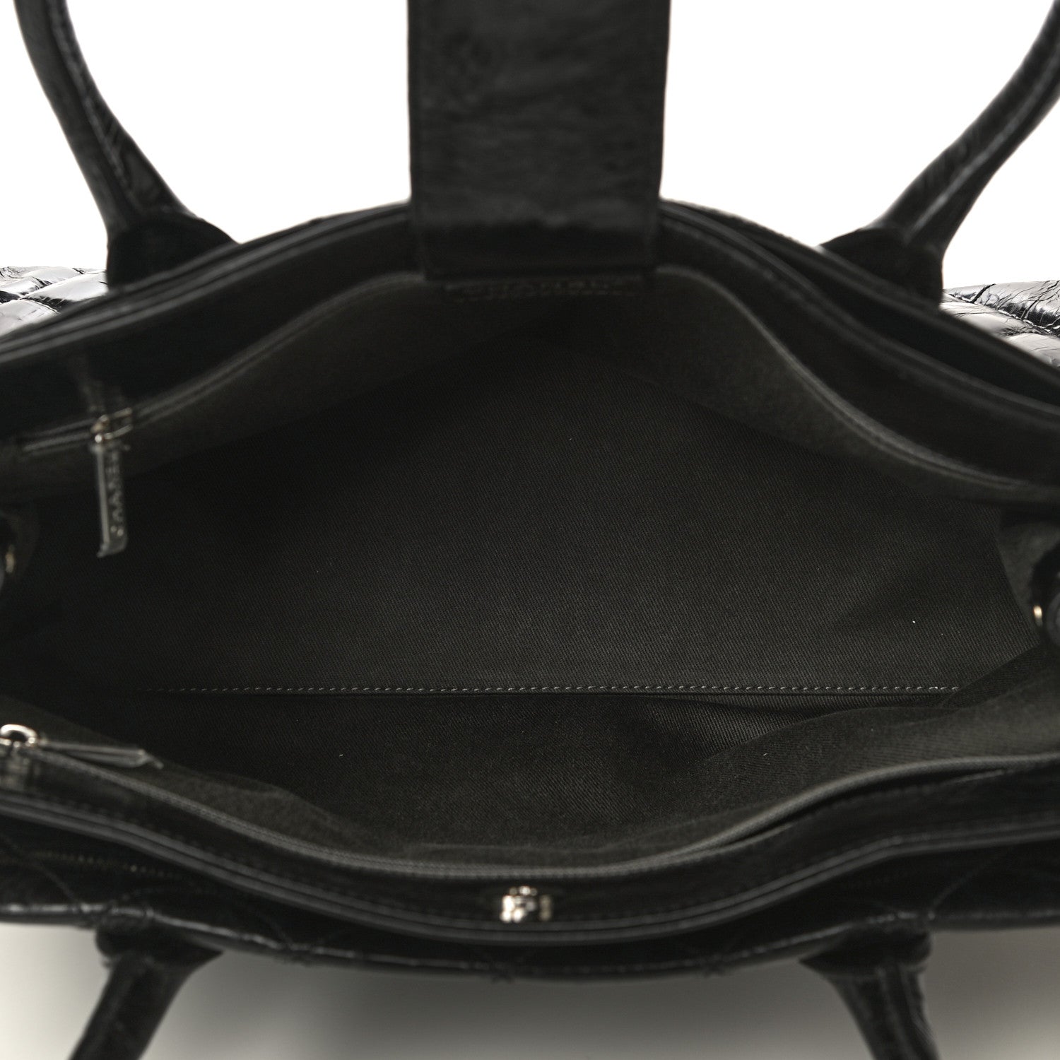 Chanel Glazed Calfskin Quilted Large New Portobello Tote Black 5 of 16