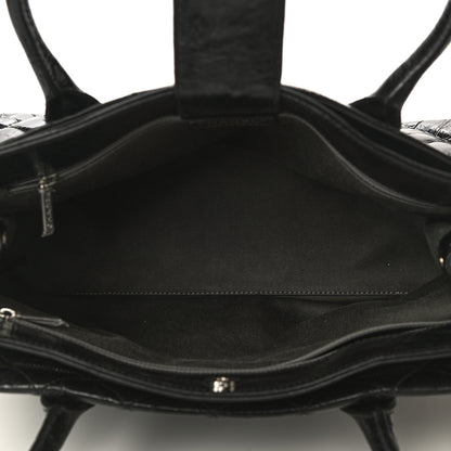 Chanel Glazed Calfskin Quilted Large New Portobello Tote Black 5 of 16