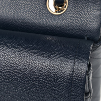 Chanel Caviar Quilted Medium Double Flap Navy 13 of 13