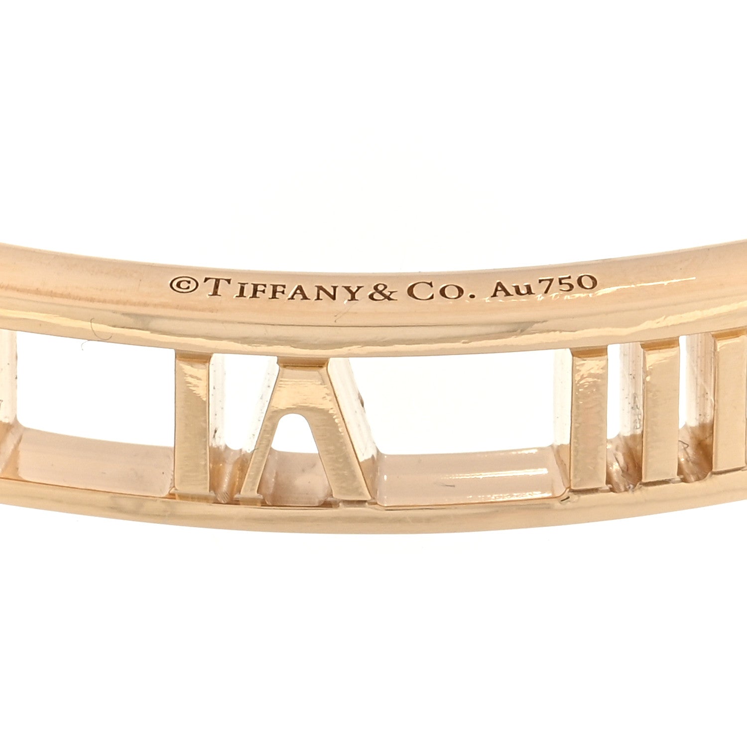 Tiffany 18K Yellow Gold Atlas Open Bangle Bracelet 3 of 3