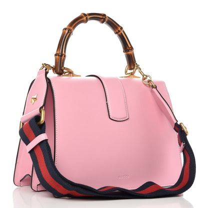 Gucci Moon Calfskin Web Medium Dionysus Bamboo Top Handle Bag Sugar Pink Blue Agata Hibiscus Red 3 of 7