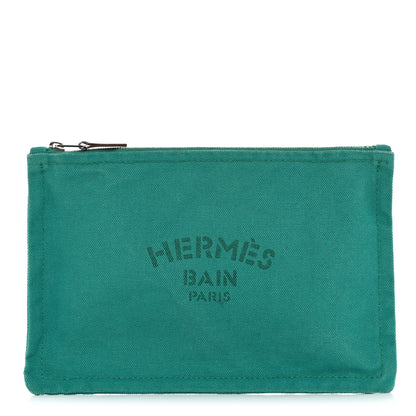 Hermes Toile Small Bain New Yachting Case Bleu Paon 1 of 12