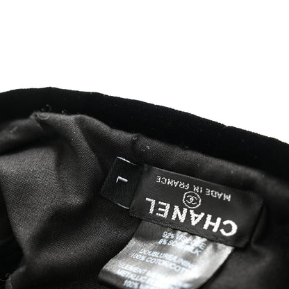 Chanel Velvet Beret Hat Black 9 of 10