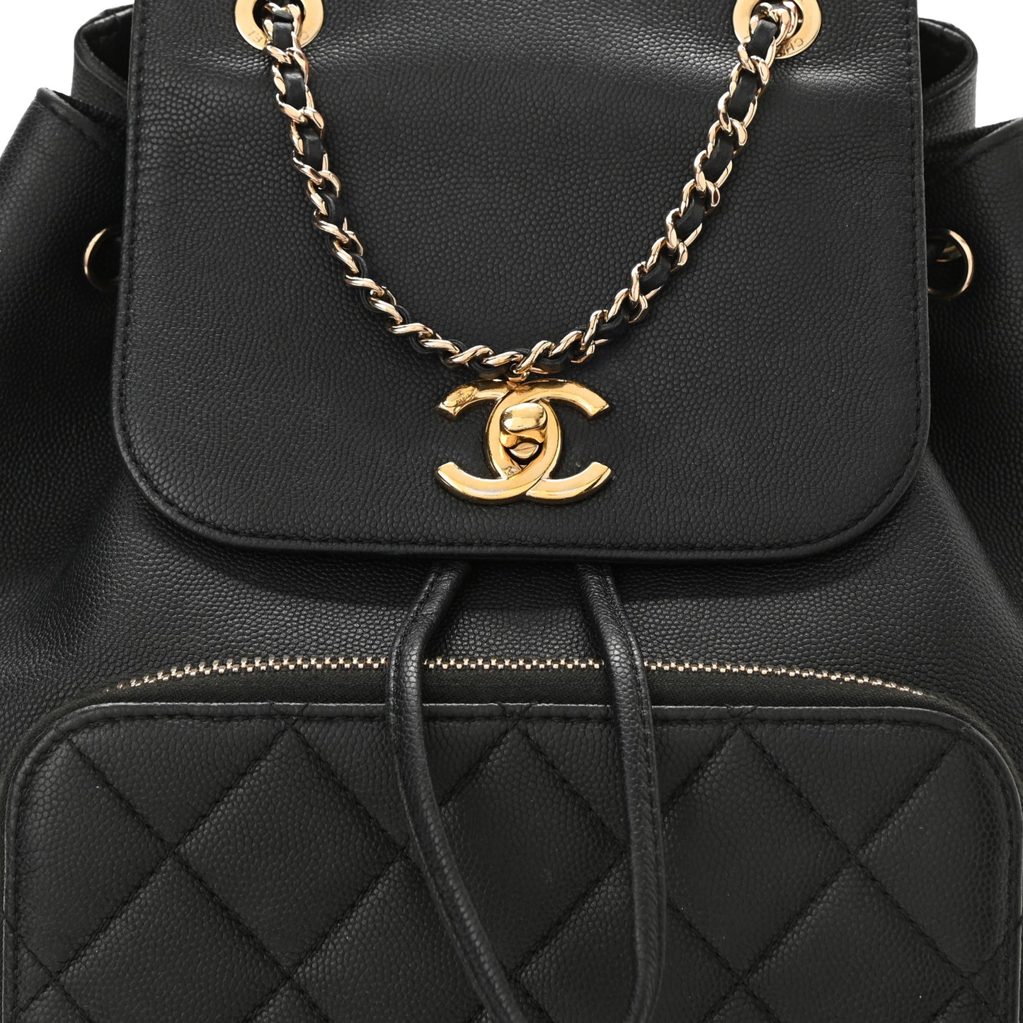 Caviar Quilted Business Affinity Backpack Black