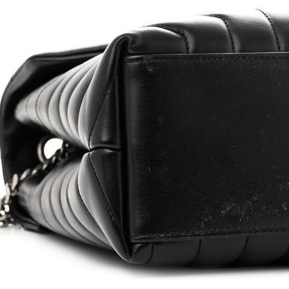 Saint Laurent Calfskin Y Quilted Monogram Medium Loulou Chain Satchel Black 10 of 17